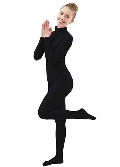 Черный SPEERISE взрослый полный тело Zentai черный лайкра спандекс ноги обтягивающие облегающие комбинезоны костюм для женщин Unitard человек Косплей костюмы - Цвет: Черный