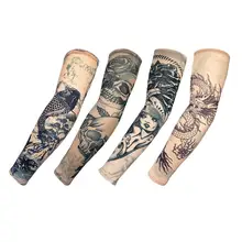 Дышащая быстросохнущая Защита от ультрафиолетовых лучей, рукава для бега, баскетбольная татуировка, фитнес-нарукавники, спортивные гетры для велоспорта, 1 шт