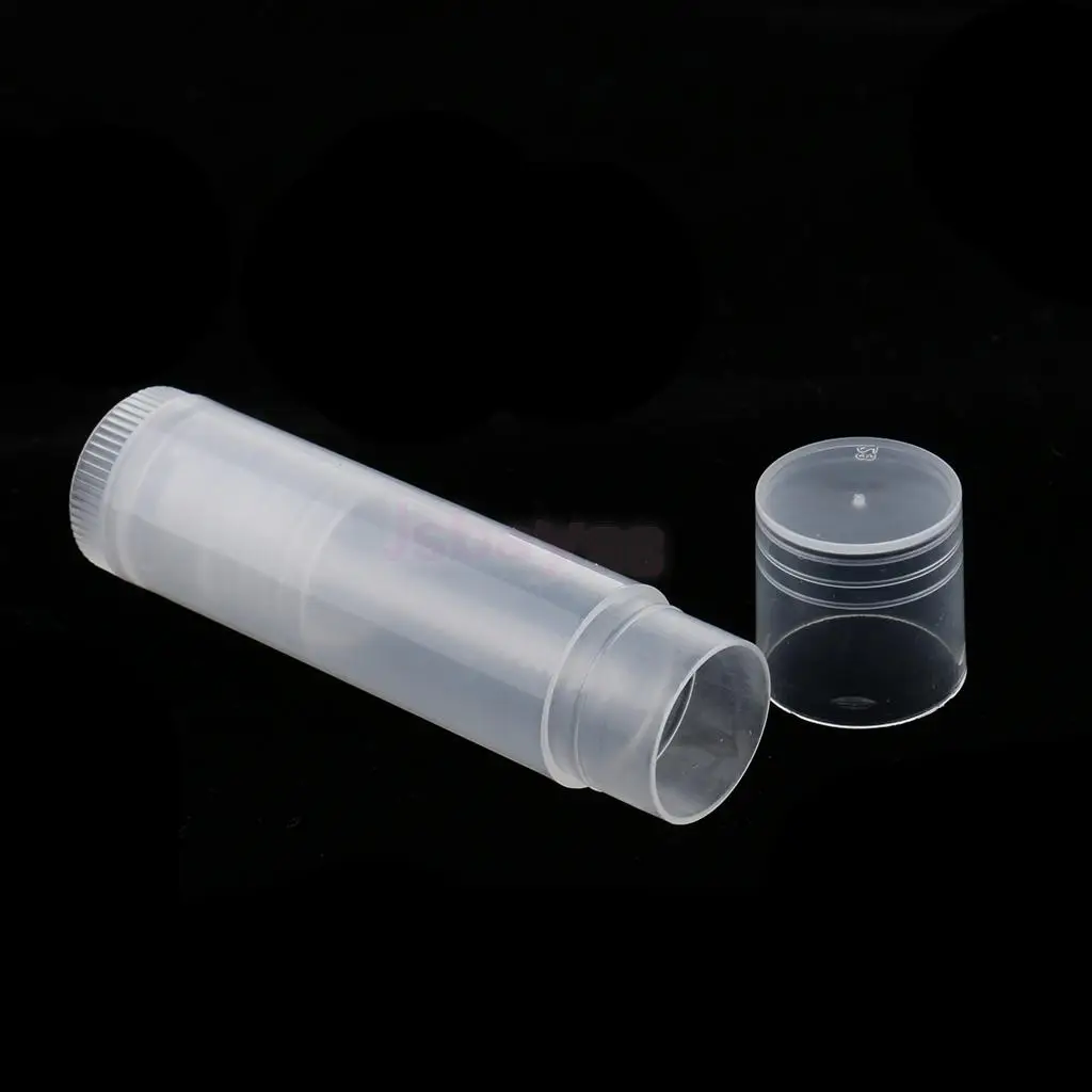 10Pcs/Lot Plastic Empty Lip Balm Sticks Tubes Cosmetic Containers Lipstick Bottles DIY Craft Holders with Caps