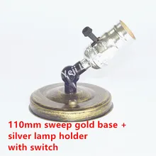 110 мм, установка на потолке Винтаж подвеска серебряная лампа держатель с переключателем гнездо E27 Светодиодная трубка огни для осветительных приборов