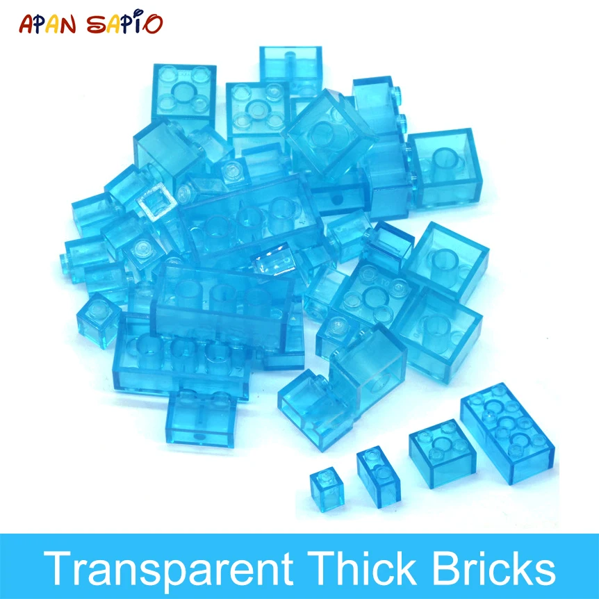 

DIY Building Blocks Thick Transparent Figures Bricks Best Educational Creative Toys for Children Gifts Compatible With Legoe
