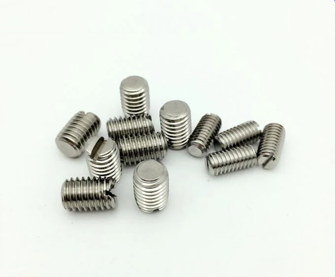

100pcs Slotted Set Screws with Flat Point End Stainless Screws M2 2.5 M3 M4 M5 M6 DIN551
