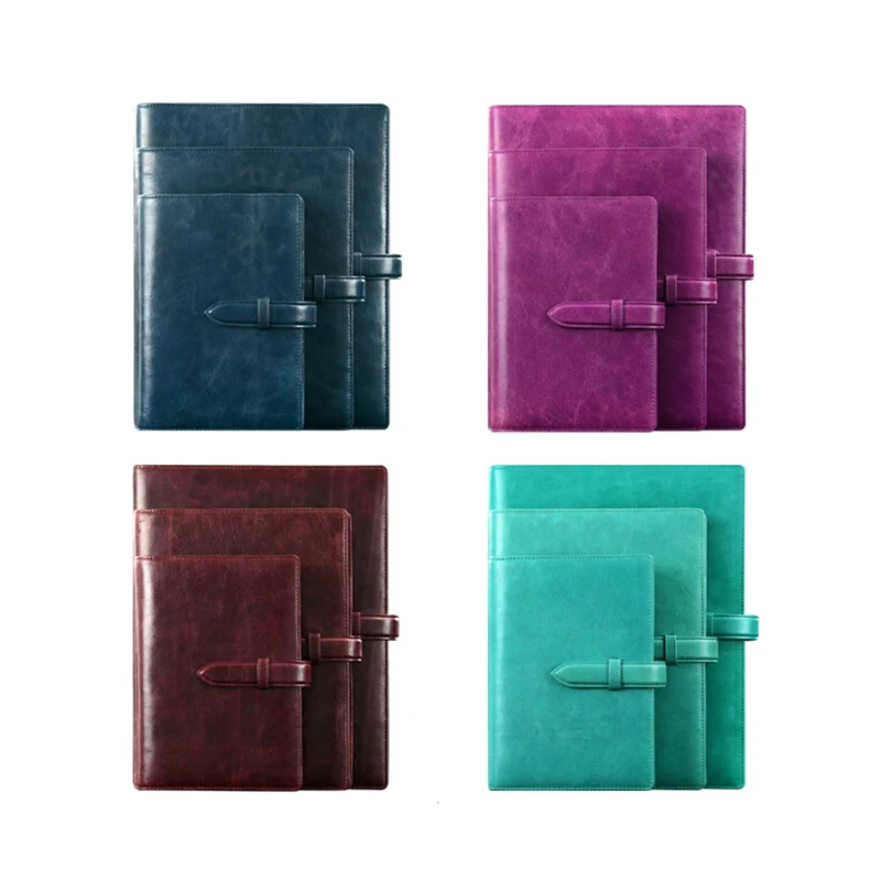 Блокнот из натуральной кожи на спирали с кольцами|business notepads|leather spiral notebookbusiness agenda