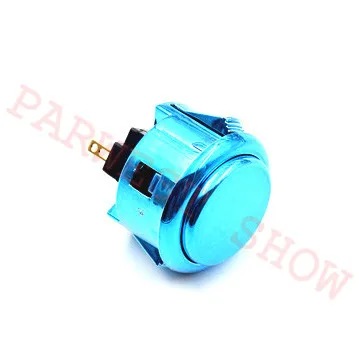 Blue Button 1 шт. копия Sanwa LB-35 металлический шар Топ и копия Sanwa стиль кнопки с Золотой Серебряный Фиолетовый Синий Красный цвет на выбор - Цвет: Blue Button