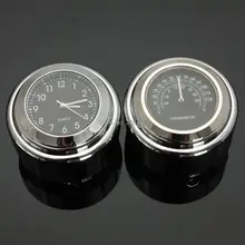 50 пар/лот 7/8 ''1'' Мотоцикл Велосипед Руль Крепление Циферблат Часы+ термометр датчик температуры бар(6,8