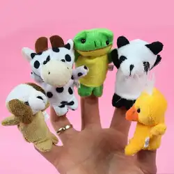10 шт. милые Мультяшные зоологические животные пальчиковые игрушки из плюша игрушки для детей куклы для детей кукольный театр Реквизит для
