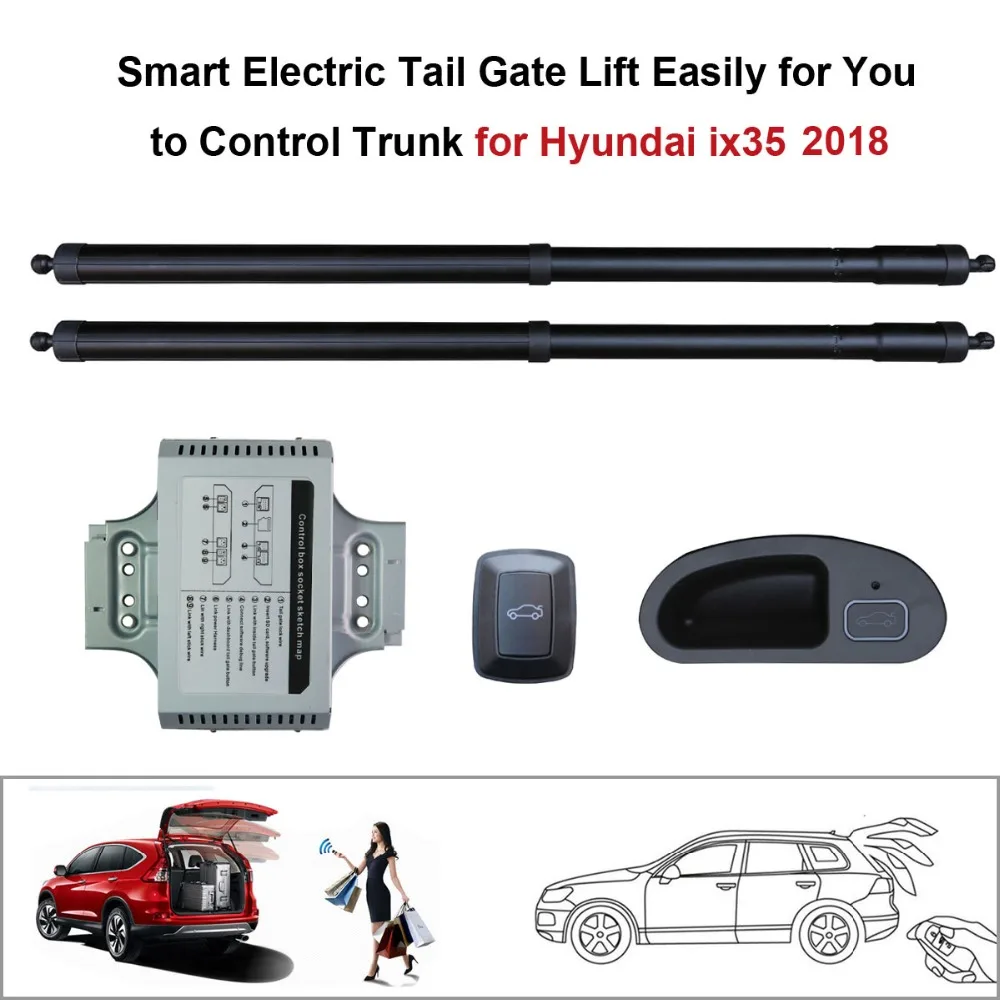 Автомобильный Электрический подъемник для хвостовых ворот для hyundai iX35 с функцией защелки, набор высоты, избегайте защелки