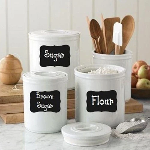 

New Promption 40Pcs Blackboard Craft Kitchen Candy Jar Organizer Label Chalkboard Stickers