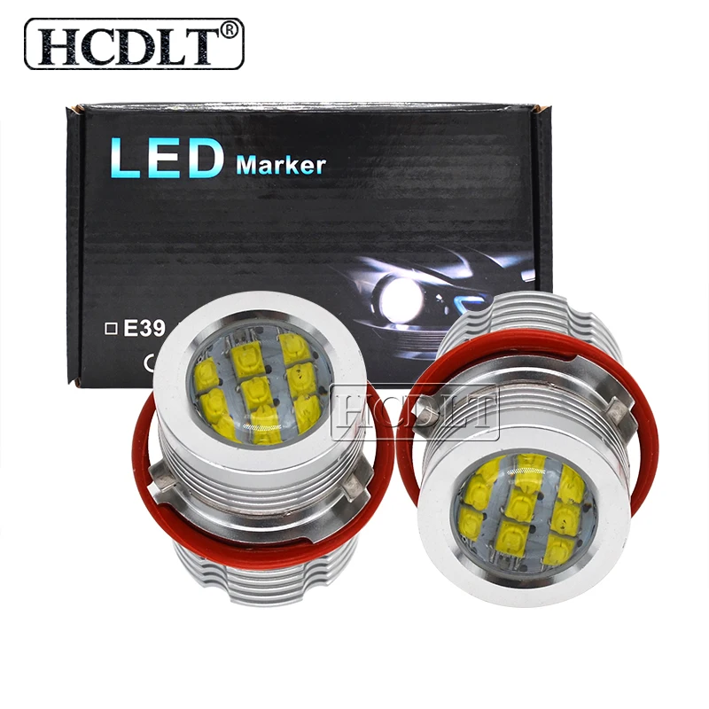 

HCDLT Error Free LED Angel Eyes 60W White Yellow Red Blue Car Light For B-M-W E39 E53 E63 E83 X3 E87 X5 E60 120W LED Marker Kit