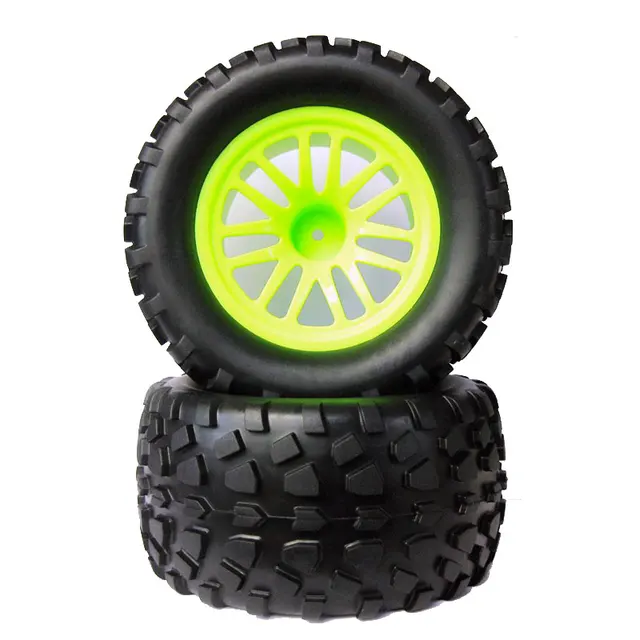Best Offers 4PCS/Lot HSP Big Foot Tire Monster Truck Tire Wheel Hub Tyre Skin Diameter 125mm for 1/10 RC Model Oil/Electric Cars for HSP SMT
