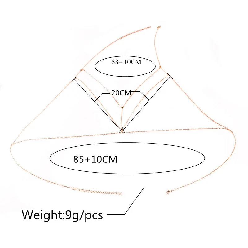 Летняя Золотая Серебряная цепочка для тела, многослойный бюстгальтер, сексуальная пляжная цепь бикини, жгут, ожерелья для женщин, бодичейн, бохо, ювелирное изделие, подарок