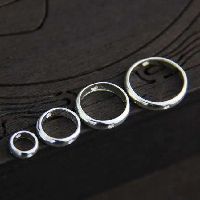 

100% 925 Silver Ring Bead Sterling Silver Spacers DIY Bracelet Accessories