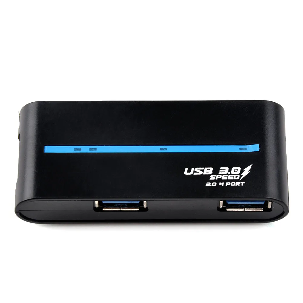 

5Gbps High Speed 4 Port USB HUB 3.0 Portable USB 3.0 connector Splitter for Laptop PC Tablet Black #825