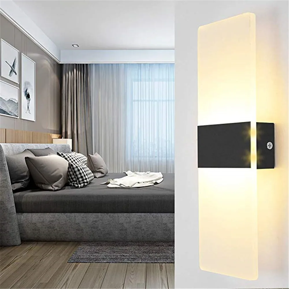 

Hallway Aisle Lights 3W 14X6CM LED Bedside Lamp Wall Mounted Acrylic Sconce for Bedroom Bedside Living Dining Room Hotel Study