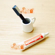 Мини кукольный домик Миниатюрные аксессуары для мини-мебели для ванной зубной щетки чашки три комплекта
