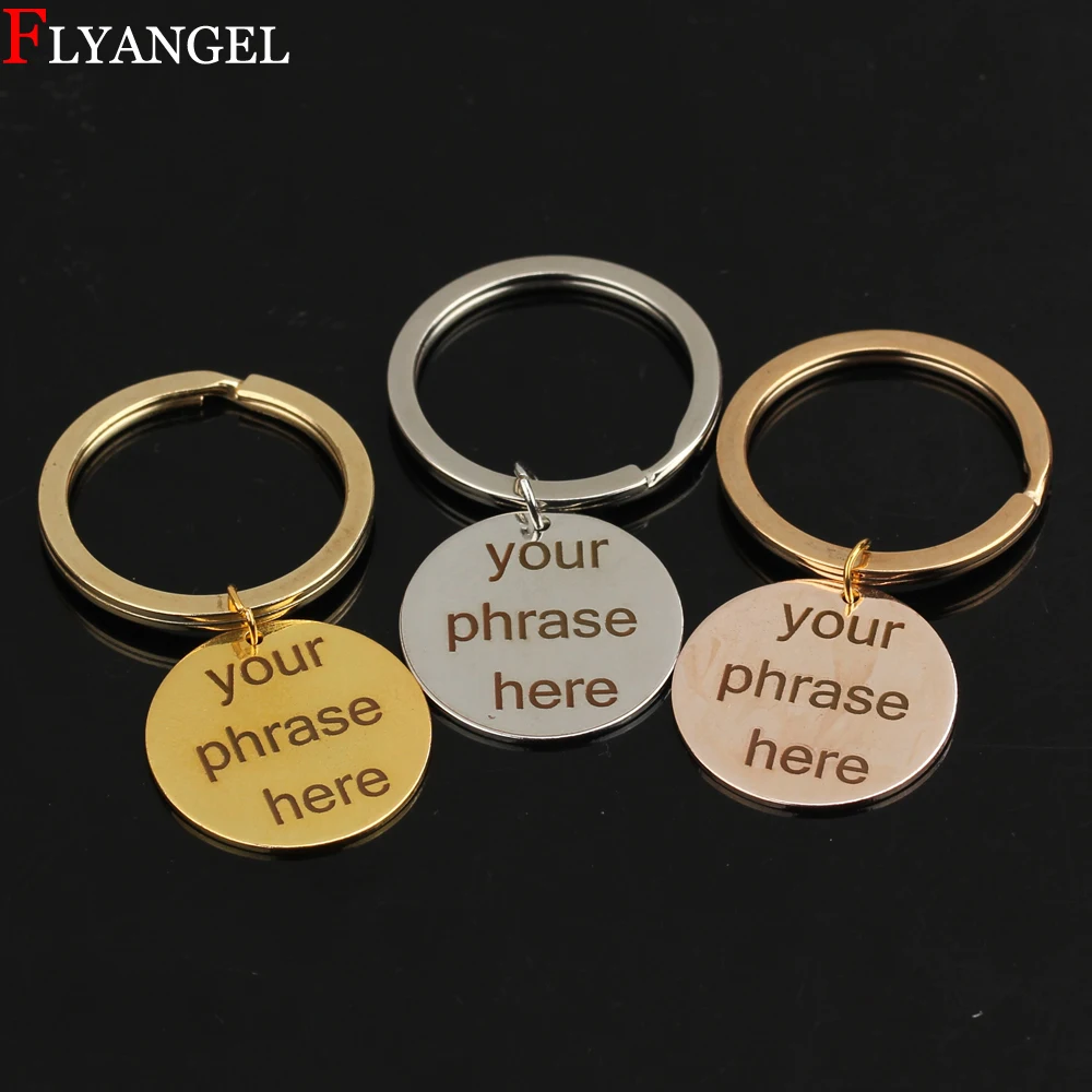 

Customer Settings Keyring Customer Customization Fashion Lettering Jewelry Printed Text Men Women Keychain Lovers DIY Gift