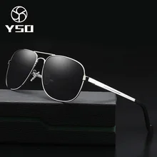 YSO мужские солнцезащитные очки винтажные Поляризованные UV400 сплав рамка HD TAC линзы солнечные очки мужские пилот аксессуары для мужчин 3006
