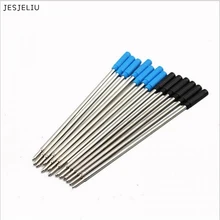 Recarga de tinta para caneta esferográfica, 10 peças de refil cor preta e azul, útil