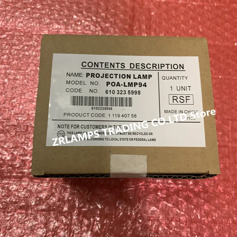

NEW Original projector lamp/bulb POA-LMP94/LMP94 (OEM) for PLV-Z5,PLV-Z4,PLV-Z60,PLV-Z5BK