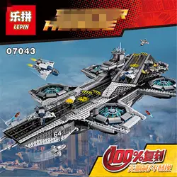 Лепин 07043 Super Heroes Щит helicarrier 3057 шт. Конструкторы кирпичи мальчик Игрушечные лошадки Совместимость 76042 подарки