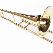Абсолютно Bb тенор тромбон латунный золотой Лак Bb тон B плоский духовой инструмент с мельхиором мундштук Чистящая палочка чехол