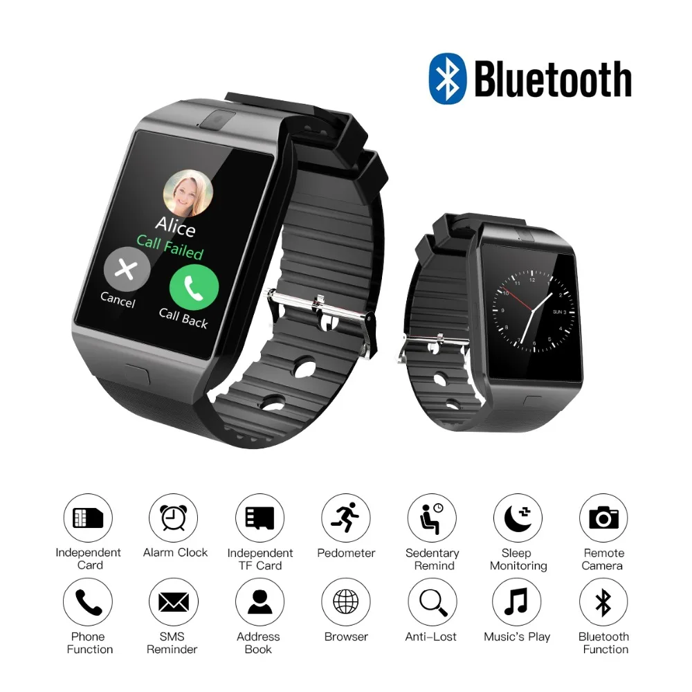 Cawono смарт-часы DZ09 Смарт часы Bluetooth умные часы SmartWatch смарт часы детские часы смарт Relogio часы мужские детские часы телефон TF sim-карты Камера умные часы для детей для iPhone телефона Android VS Q18 Y1