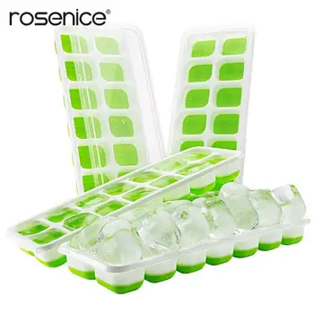 

DIY 14 Cubes Silicone Ice Lattice Mold with Cover Lid Ice Cube Frozen Making Tool Ice Cube Tray Kitchen Bar Accessories 4pcs