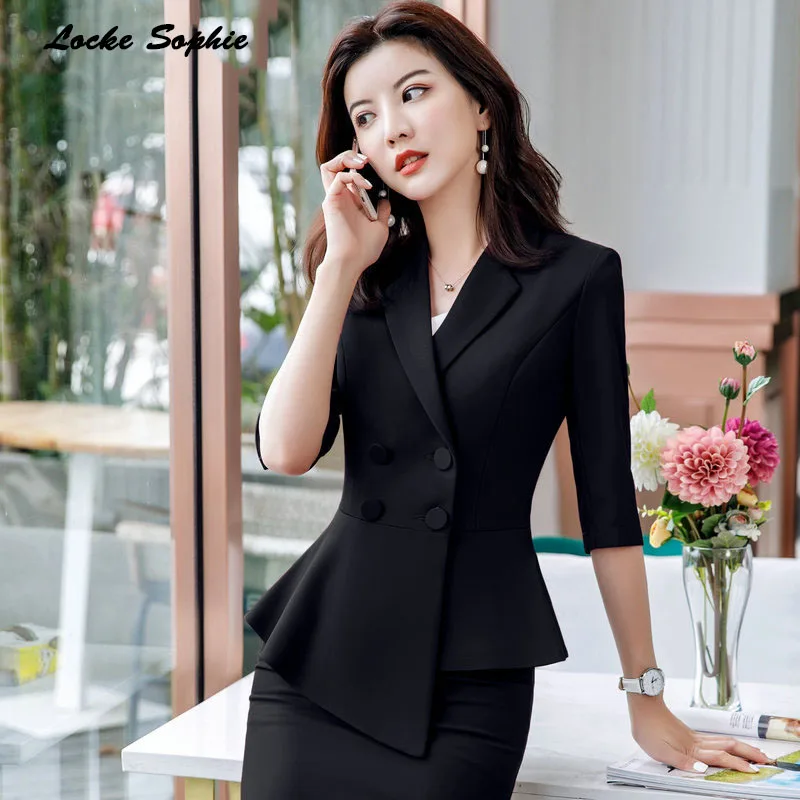 1pcs Women's Plus size Blazers coats 2019 Summer cotton Splicing SIrregular mall Suits jackets ladies Skinny Blazers Suits coats