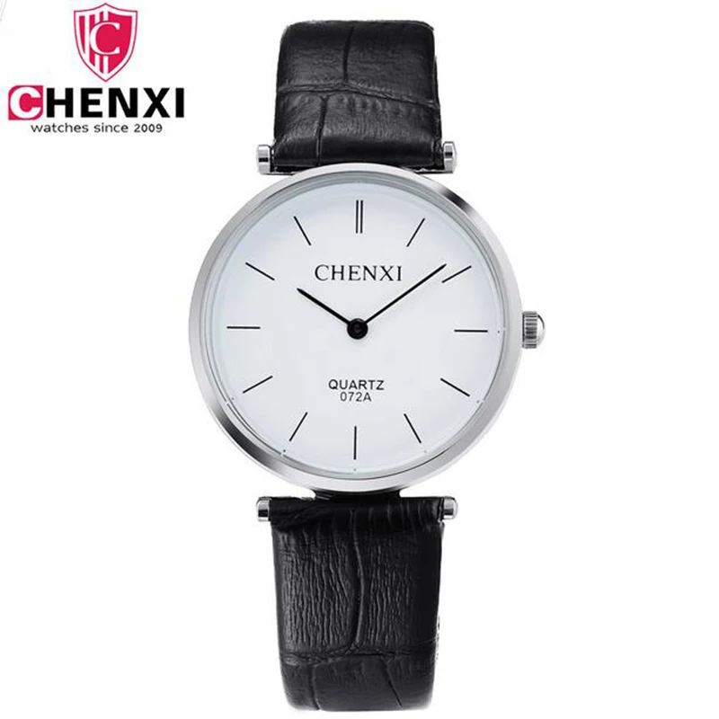 

Genuine Brand Lovers' Women Watches Men Quartz Wristwatch Simple Style Leather Watchband Waterproof Watch Relogio Feminino 072AP