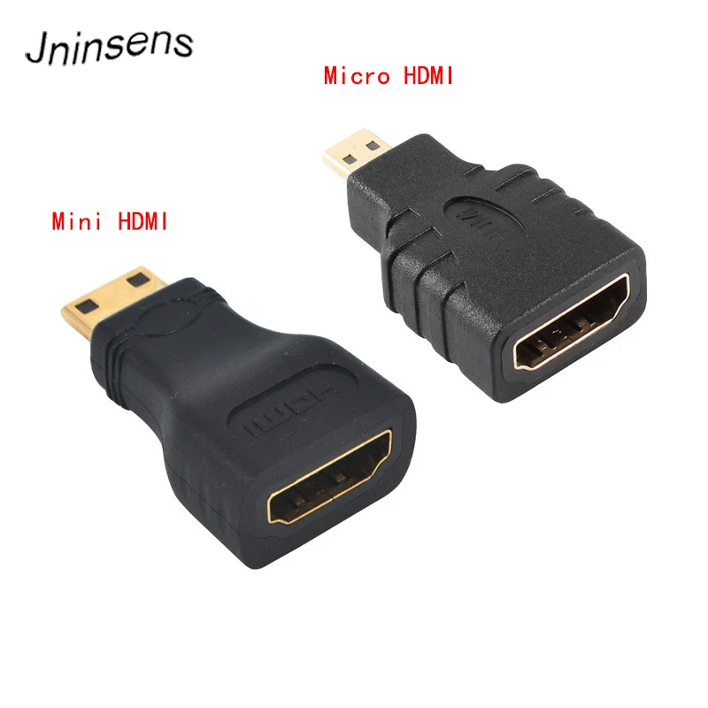 

2 pcs/lot Male Mini HDMI To HDMI + Micro HDMI To HDMI Female Adapter Converter Connector for Xbox 360 HDTV TV Wholesale