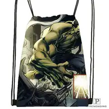 Custom Avengers hulk- Drawstring Backpack Bag Cute Daypack Kids Satchel (Black Back) 31x40cm#2018611-1(6)
