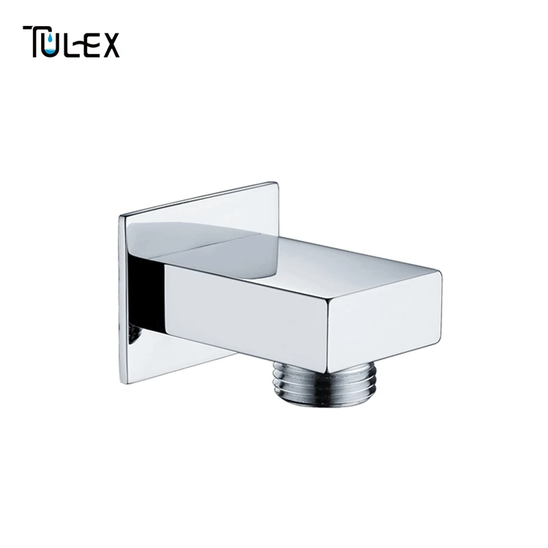 TULEX Chrome Shower Head Connector Bathroom accessories Square Chrome