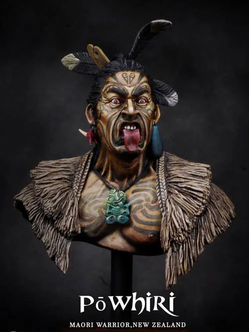 

1/10 Scale Resin Bust Maori Warrior