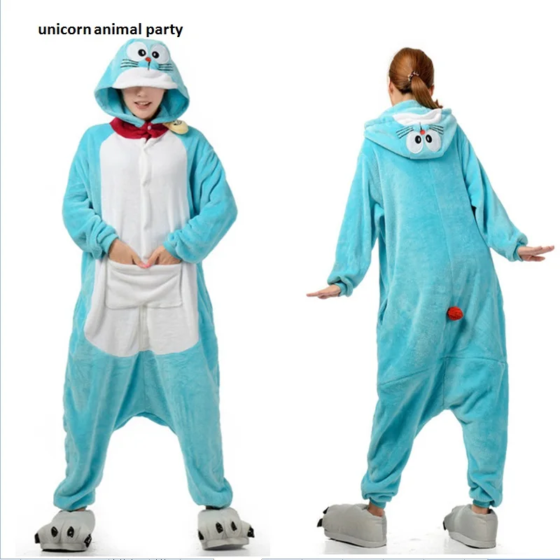 

Jingle Cat Doraemon Onesies Pajamas Animal Halloween Costume Pyjamas Cartoon Sleepwear Women Pijama Plus Size
