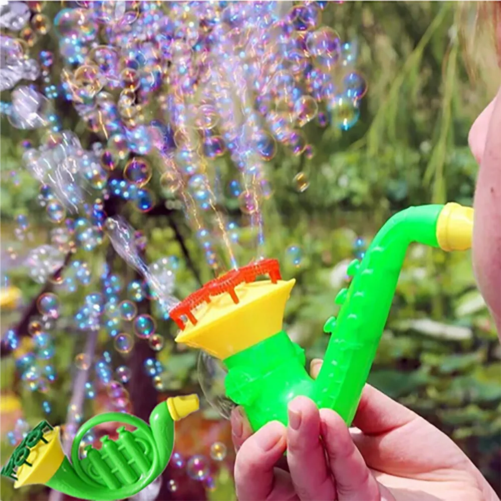 

1pc Random water Blowing Bubble Gun Soap Bubble Blower Outdoor Kids Child Toys Parent-child Exchange interactive toy 6.21
