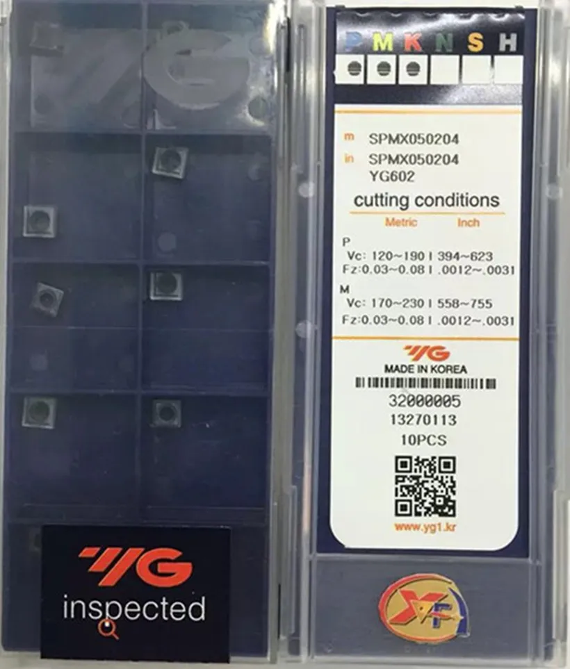 SPMX060204 YG602 10 шт 50 100% Сделано в Корее оригинальный YG-1 Карбид обработка вставки: