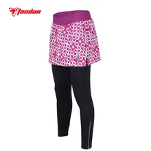 Tasdan Велоспорт одежда велосипед Костюмы велосипедные штаны велосипедные женские брюки колготки с юбки с CoolMax гель Pad
