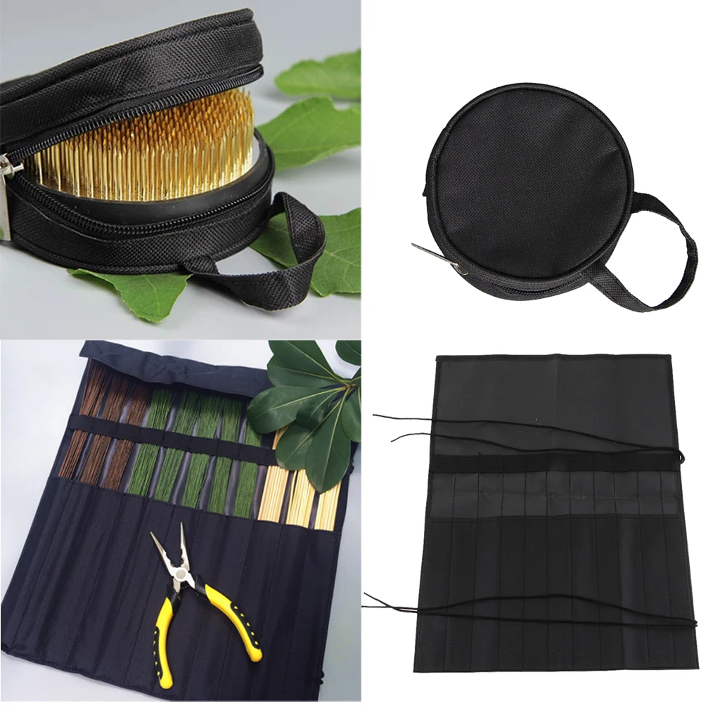 2 Pcs Ikebana Toolkits Flower Arranging Tape Kenzan Floral Wires Organizer Tool Storage