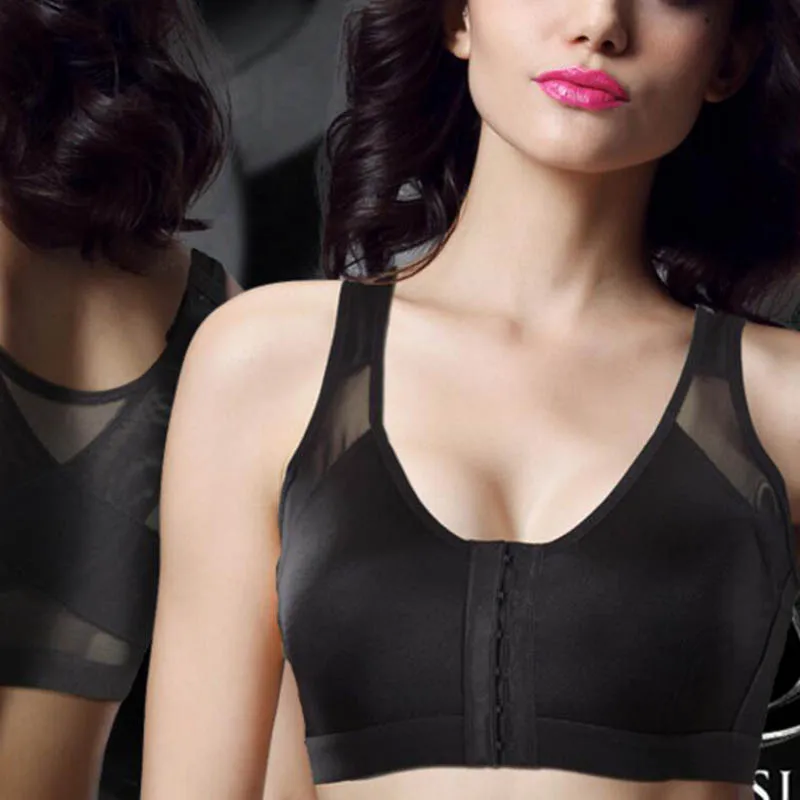 

Women Posture Corrector Sports Bra Back Support Wireless Shockproof Fitness Brassiere SMN88