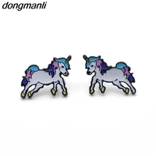 P1035 Dongmanli новые изысканные романтические лошади серии Мечта Цвет Эмаль серьги для женщин детские серьги