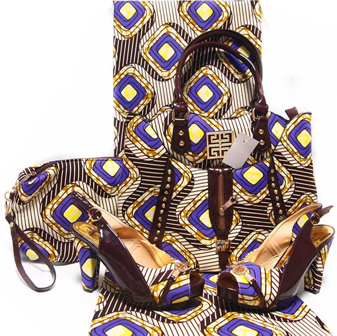 2017 Latest African Shoes And Bag Set Italian Fashion Women Sandal With
