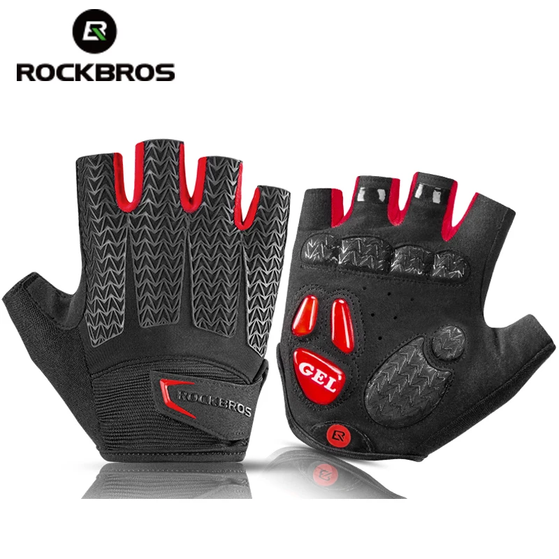 

ROCKBROS Cycling Bike Half Finger Gloves Autumn Spring MTB Bike Bicycle Gloves GEL Pad Shockproof Mittens Gloves Sport Equipment