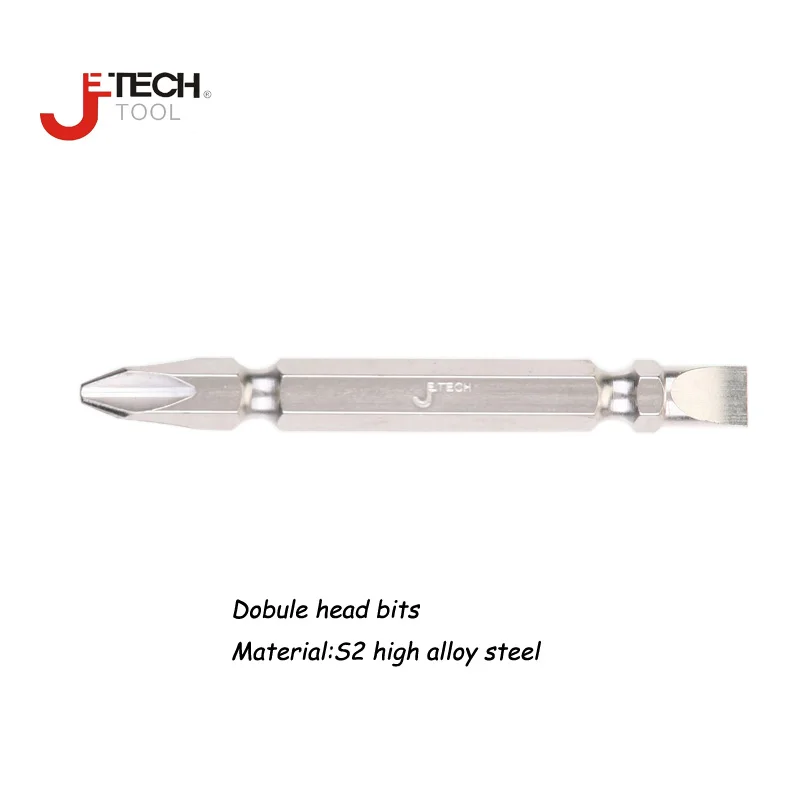 Jetech 65mm long hex shank phillips slotted double end bits