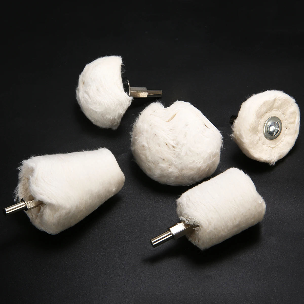 5pcs/set Buffing Pad Polishing Mop Wheel for Metal Aluminum Chrome Car Buffer Polisher Drill Attachment