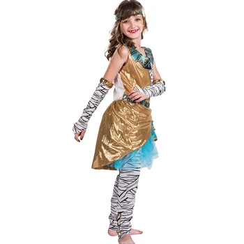 

Halloween Girls Egyptian Goddess Princess Zombie Mummy Costume Zombie Mummy Costume Sexy Ancient Egypt Goddess Princess Dress