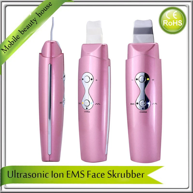 

USB Rechargeable Ultrasonic Ion Face And Body Spa Skin Pores Cleaning Exfoliation Scrubber Beauty Machine Free Shipping