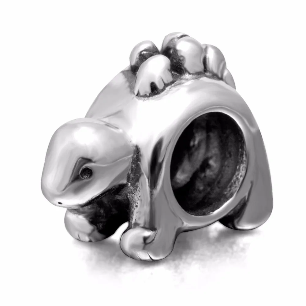 Charms 925 Sterling Silver Dinosaur Antique Making Bead Fit Vintage Charm European Style Jewelry DIY Bracelet Necklace
