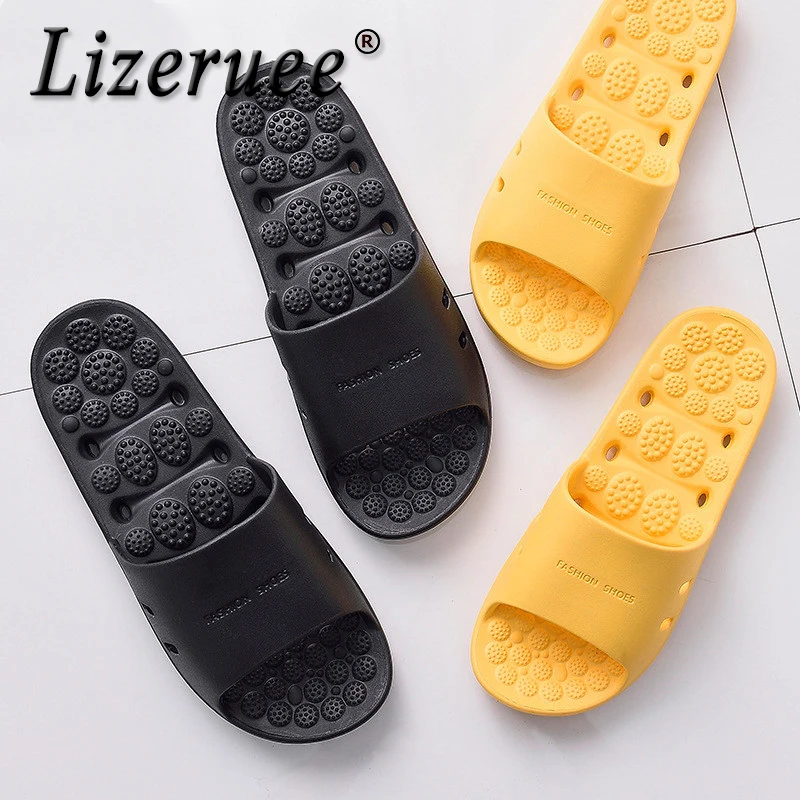 

Lizeruee Massage Slipper Women Summer Non-slip House Indoor Bathroom Slippers Man 2019 Unisex Lovers Beach Slippers CS595