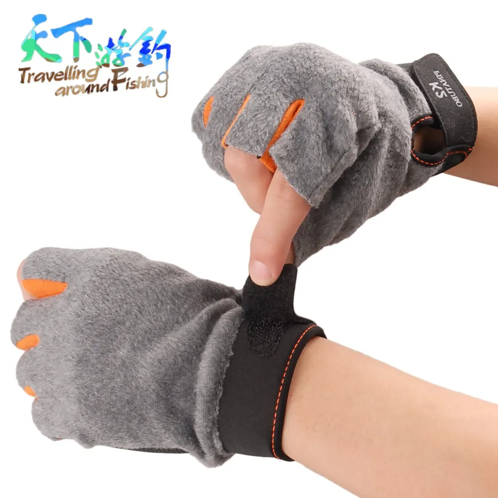 

Fishing Gloves Anti-Slip Outdoor Men's Gloves for Fishing Adjustable Wrist Strap Hand Protector Sport Gloves Fishing Tackle Tool