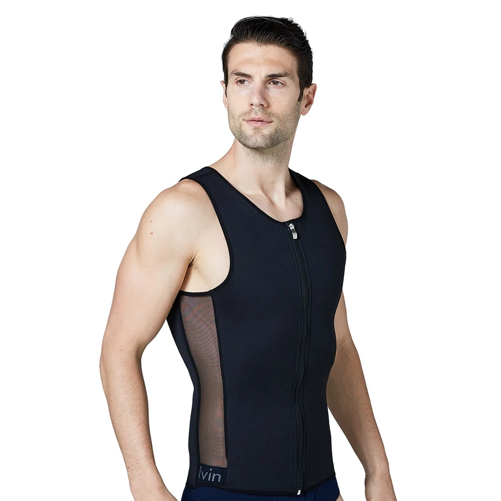 Belly Men Slimming Vest Neoprene Shaper Men's Sweat Vest Thermo Abdomen ...